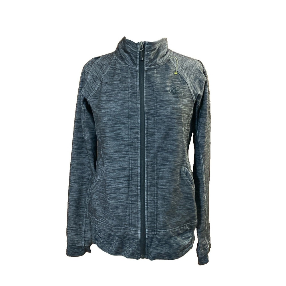 The North Face Full Zip Jacket Womens Sz M Grey Space Dye Performance Running